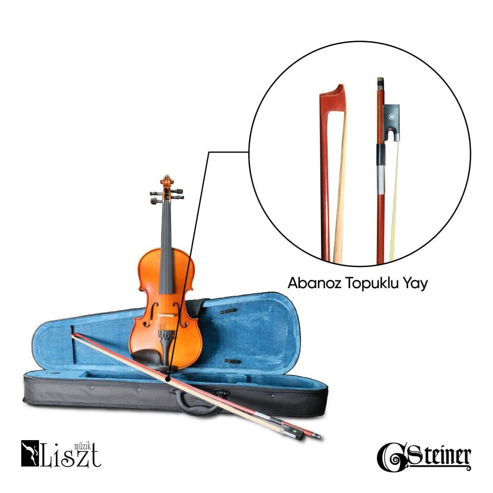 G. Steiner VFV-014 4/4 Masif, Abanoz Burgulu Öğrenci Kemanı