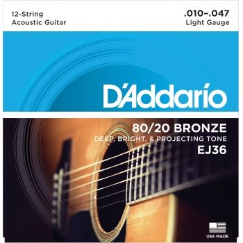 DADDARIO EJ36  12 Telli Akustik Gitar Takım Tel (010-047)